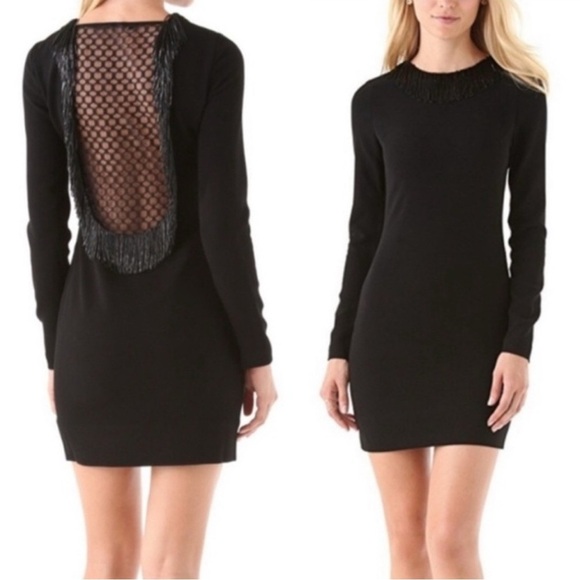Diane Von Furstenberg Dresses & Skirts - Diane Von Furstenberg | Margherita beaded little black mini dress Women’s size 2